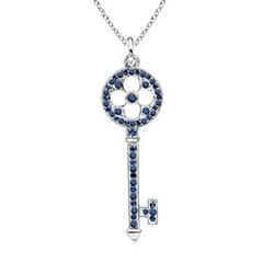Round-Sapphire-Key-Pendant