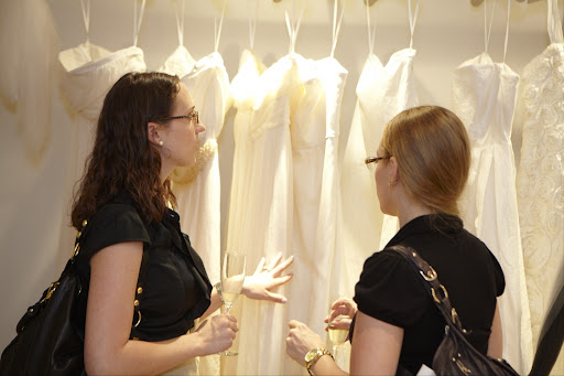 A couple of the brides shopping during the party. A couple of the brides shopping during the party.