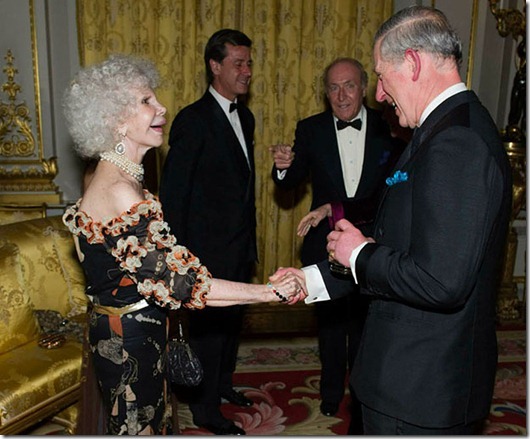 LONDON - FEBRUARY 1:  Prince Charles, Prince of Wales, President of The Prince's Foundation for Children and the Arts talks with The Duchess of Alba at a charity gala dinner and theatrical performance for supporters of the The Prince's Foundation for Children and the Arts at Buckingham Palace on February 1, 2011 in London, England.  (Photo by Arthur Edwards/WPA Pool/Getty Images)