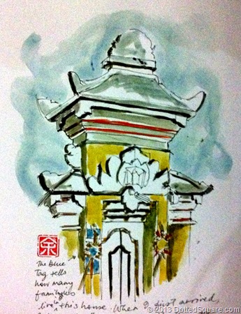 Balinese house sketch