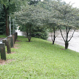 Sunday. View to the left from the end of the street.