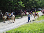 camp view, gathering for a trail ride
