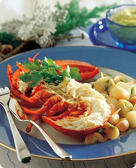 Astici e rape mignon con salsa di avocado Astici e rape mignon con salsa di avocado
