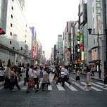 main shopping street in ginza tokyo in Tokyo, Japan 