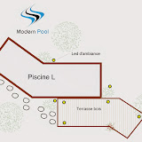 Plan de piscine bois enterrée Modern Pool