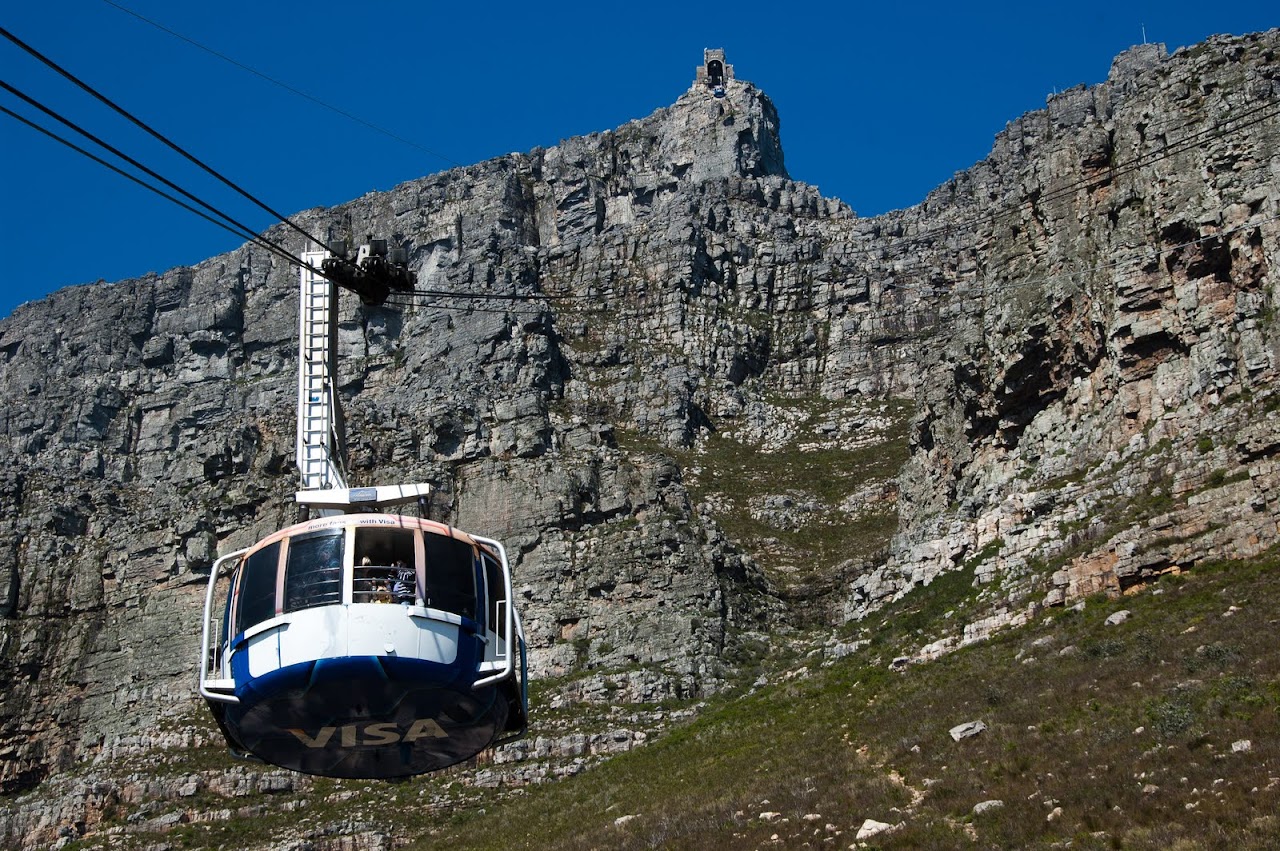 Cable car up to Table Mountain