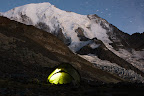Pierwszy nacleg w masywie Mont Blanc