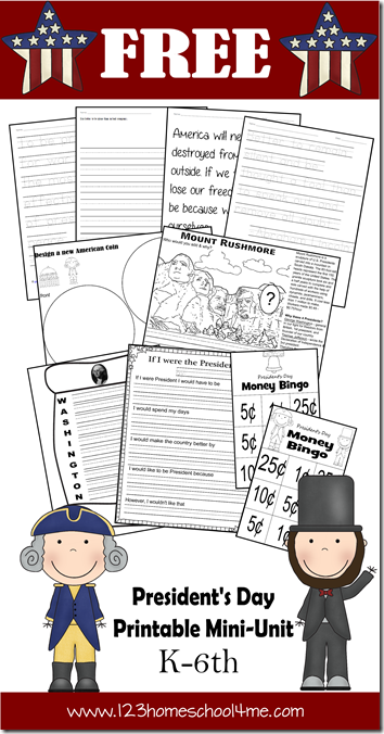 Presidents Day Printable Mini Unit