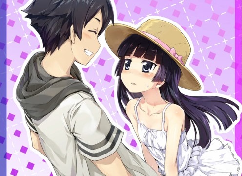 Ending card to OreImo 2 episode 6, with Kyosuke and Kuroneko coupled