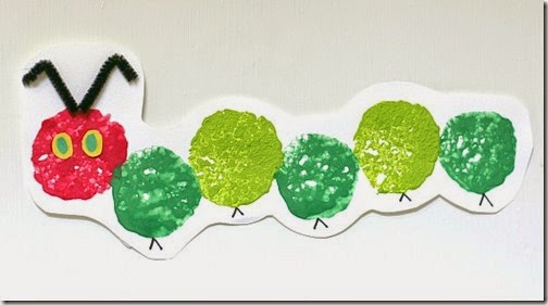very hungry caterpillar sponge stamping craft very hungry caterpillar sponge stamping craft