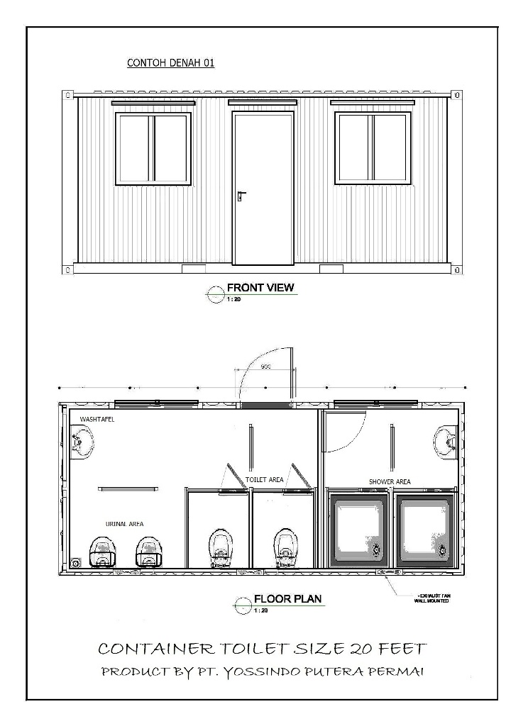Layout Toilet Umum | jual container bekas modifikasi portacamp office mess Layout Toilet Umum | jual container bekas modifikasi portacamp office mess