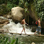 Wandering across a rope bridge, Indiana Jones style...