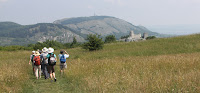 On trail to castle