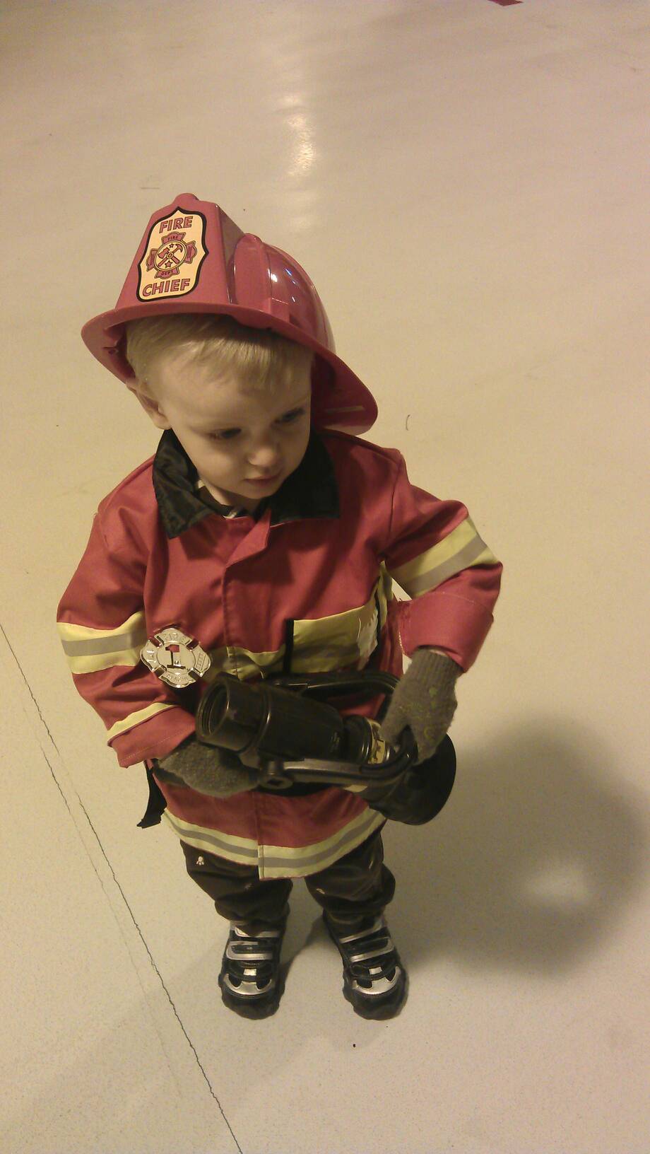 Holding the nozzle