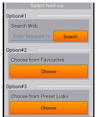 RSS FEEDER options