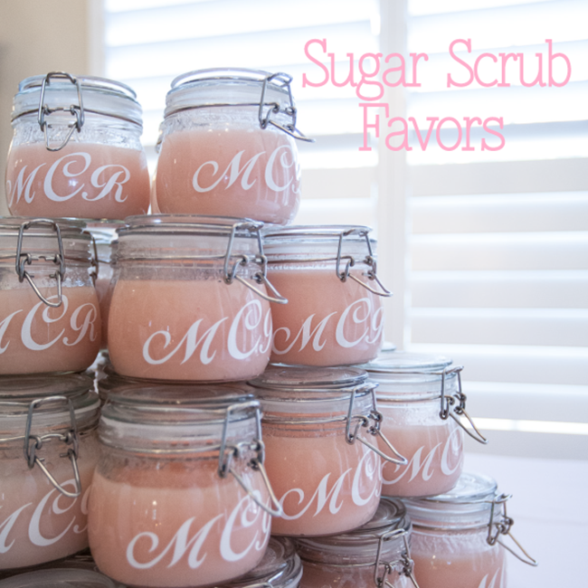 Sugar Scrub Favor via Lilly and Bliss