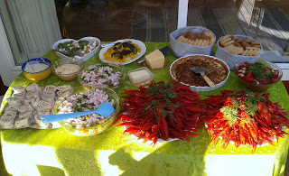 Kräftskiva buffet 2012.