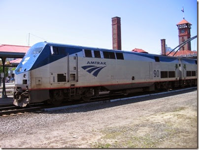 IMG_6058 Amtrak P42DC #90 at Union Station in Portland, Oregon on May 9, 2009