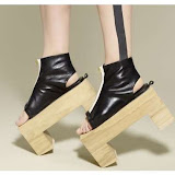 Wooden Block Heels The Benoit Meleard SS11 Collection Looks Impossible to Walk In