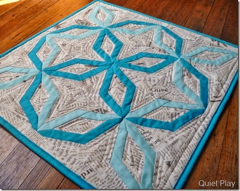 Quilting on Something Blue DWR Challenge Quilt