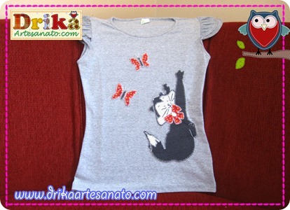 Gatinha com patch aplique