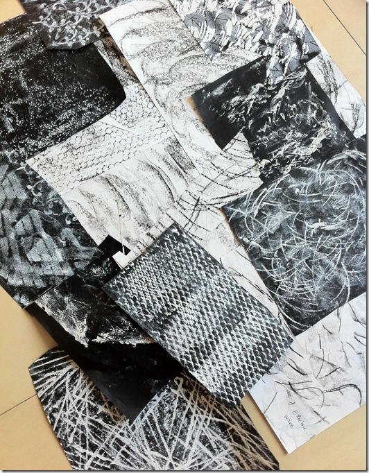 Flat papers - rubbings