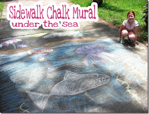 sidewalk chalk mural under the sea sidewalk chalk mural under the sea