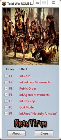 Total War Rome II v1.1  7 Trainer