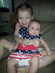 4th of July 2013 Bella and Sammi