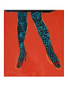 11x13 "Original Lady Legs" Pencil, ink, acrylic, glue, glitter, shellac on mat board. Sold.