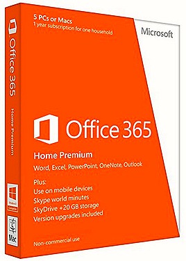 MICROSOFT OFFICE 365 PRICES 2013 HOME PREMIUM cloud service office web apps  share works across Windows tablets, Windows phones, PCs, Mac 20GB SkyDrive storage Skype calling