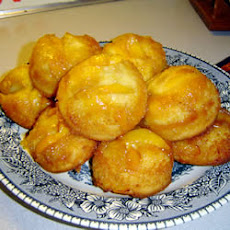 Upside-Down Peach Muffins