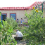 My grandfather is working in the garden