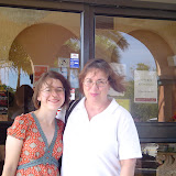 Care and Deb waiting for the trolley.