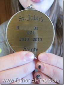 #4 of 5 with her Basketball Medal