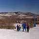 1998 - This was shot back in the days when I was still using a film camera.  About 5 or 6 4x6 (vertically shot) photos were blended together to create this view of Gray Rocks ski resort in Canada with Mont Tremblant in the background.  If you look at the ski lift lines you can see where some things just don't match up.  :)