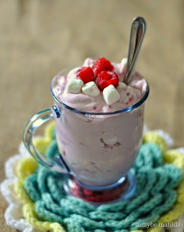 Raspberry Cool Whip Yogurt Salad // www.maybematilda.com
