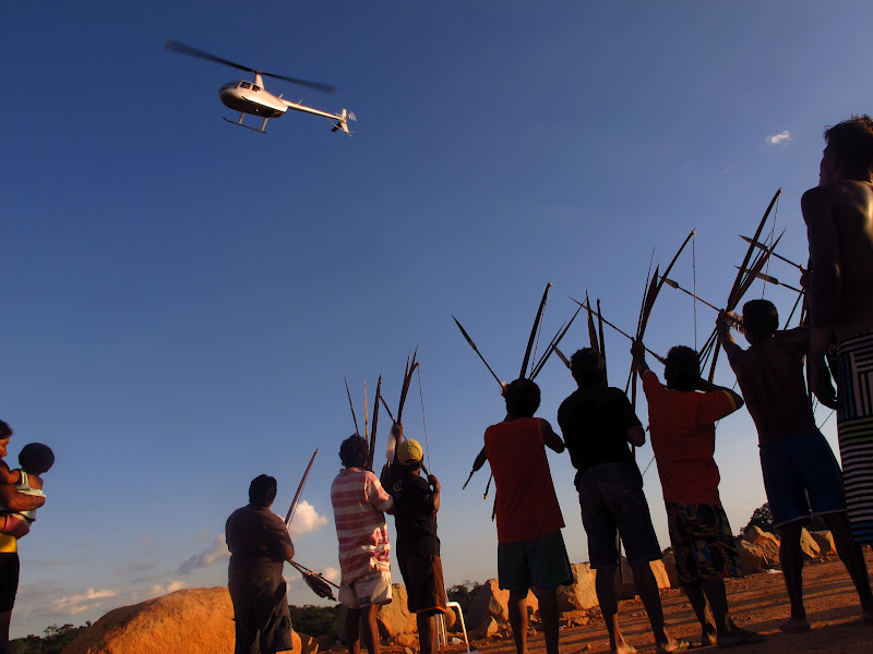 Parakana warriors. (Photo: Atossa Soltani)