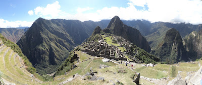 Machu Picchu, 28 photo panorama taken from up near the "caretaker's hut".
