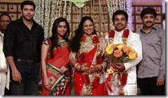 Jayam Ravi, Aarthi, M.Raja at Choreographers Shobi Lalitha Wedding Reception Stills
