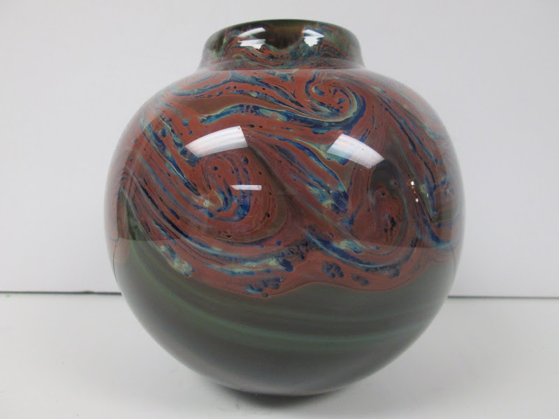 Signed Art Glass Vase 1