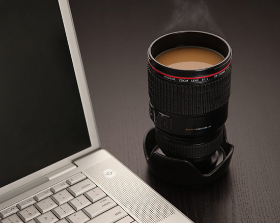 Camera lens mug