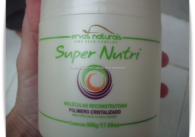 Super Nutri Ervas Naturais Mascara de Nutrição e Reconstrução