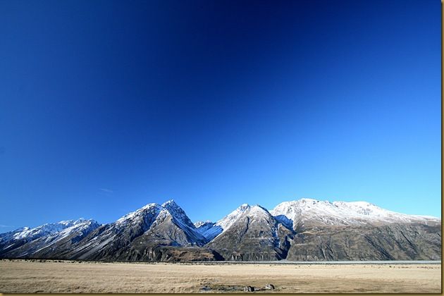 Snowy mountains southern alps