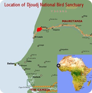 Djoudj-Location-Map Djoudj-Location-Map
