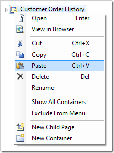 Pasting onto the Customer Orders page. Pasting onto the Customer Orders page.