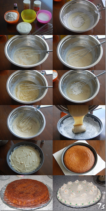 Eggless vanilla cake process