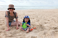 Playing in the sand