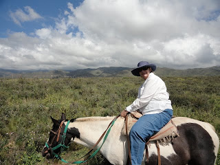 Becky on her fantastic horse.