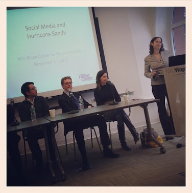 Social Media and Hurricane Sandy panel, November 27, 2012